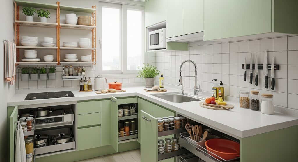 20평 미만 소형 아파트 주방 수납 효율 200% 높이는 비법