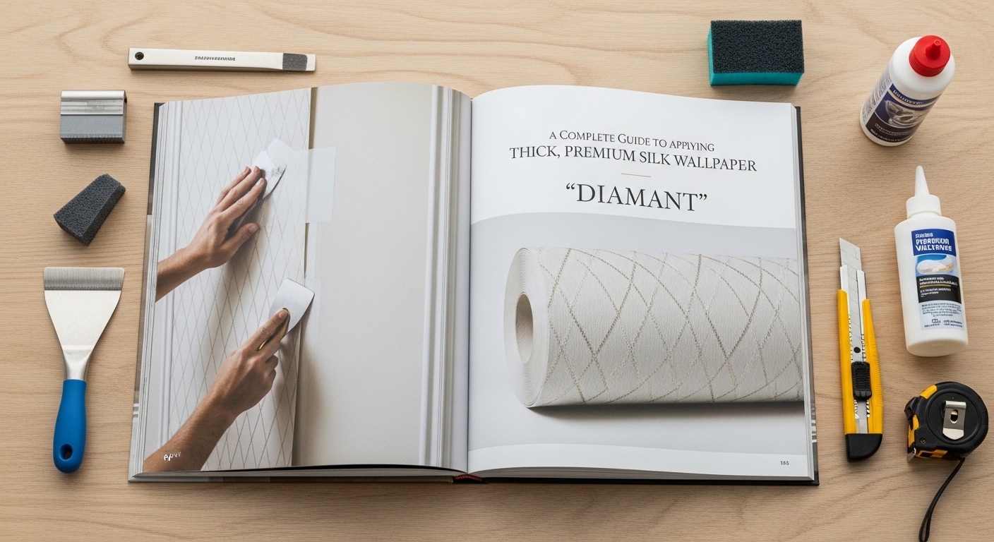 두꺼운 고급 실크벽지 ‘디아망’ 도배시공법 총정리